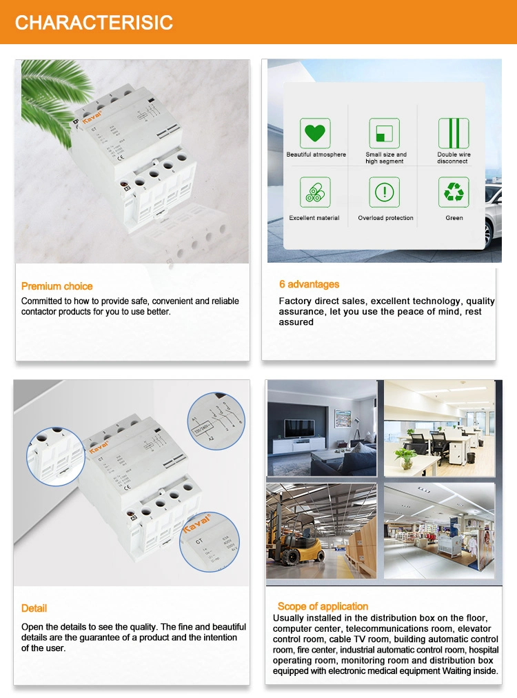 Free Samples! AC 220V Single Phase Magnetic Modular Contactor with Ce ISO