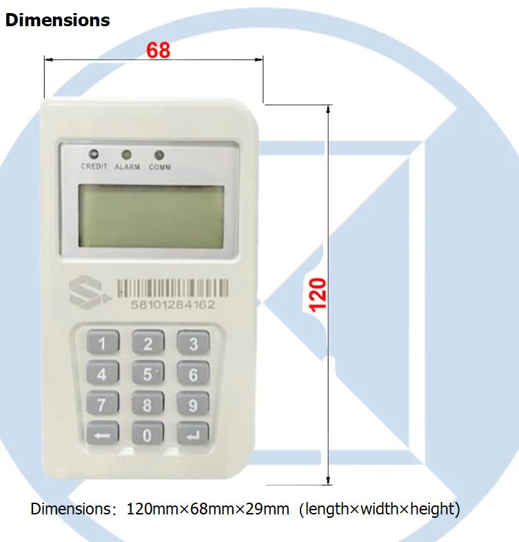 Sts DIN-Rail Keypad Prepaid Wired Connection Electricity Energy Meter