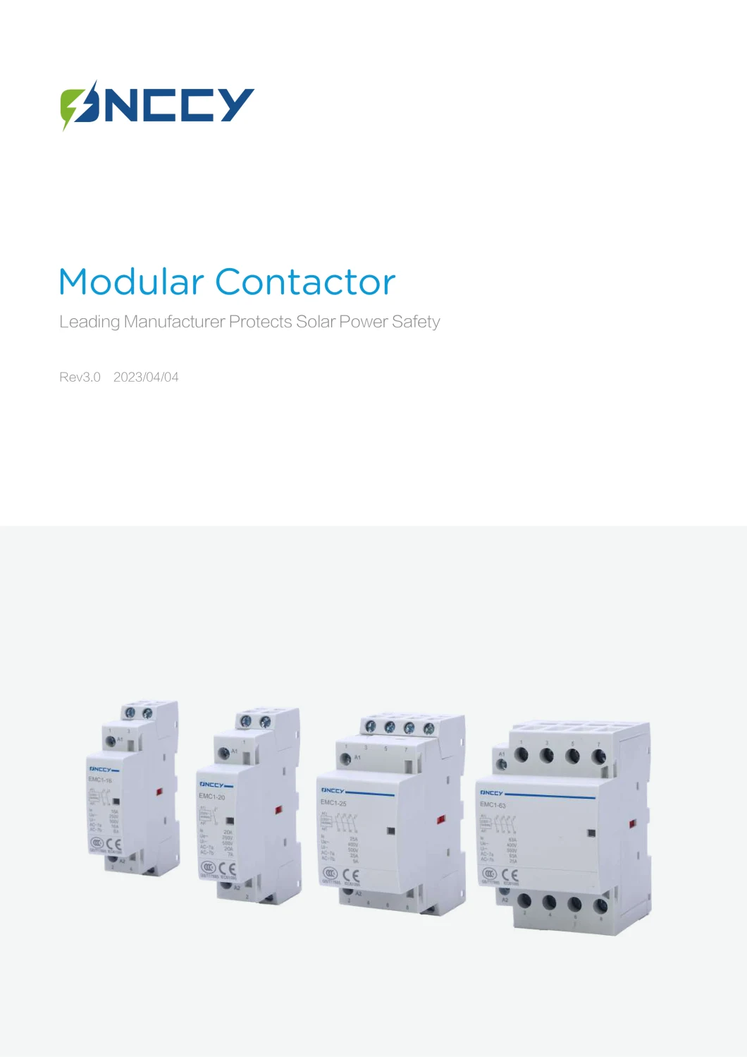 40A-63A Single Pole AC Modular Contactor for Making & Breaking, Frequently Starting & Controlling The AC Motor