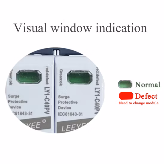 2p 1000V DC 40ka MOV Clase II Riel DIN DC Dispositivo de protección contra sobretensiones solares