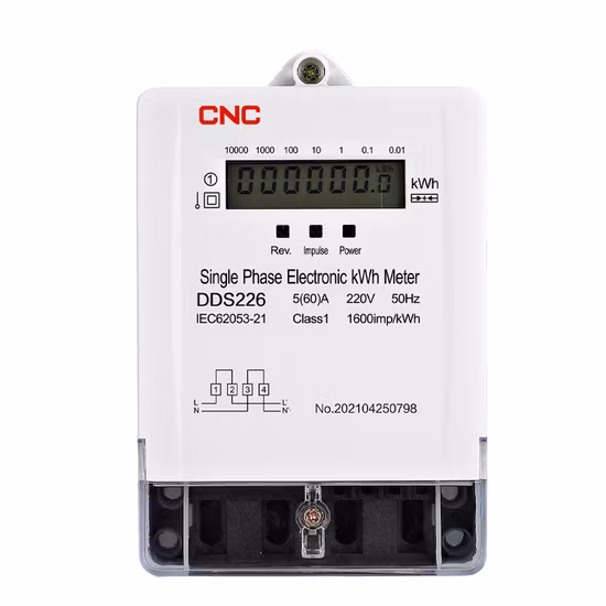 Dds226 50/60Hz Medidor de energía electrónico monofásico Pantalla LCD Medidor de vatios eléctrico