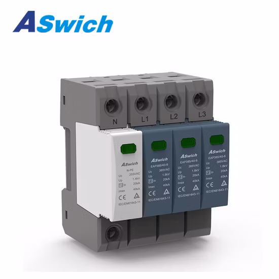 AC solo trifásico 40ka 420V protector contra sobretensiones dispositivo de protección solar contra sobretensiones