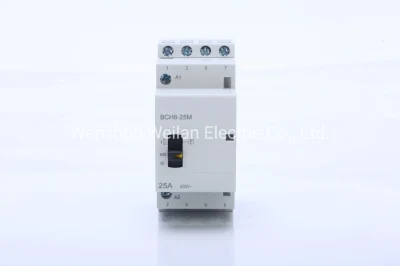 Contactor modular de CA para el hogar 1no1nc 16A-25A 220V 4p con operación manual