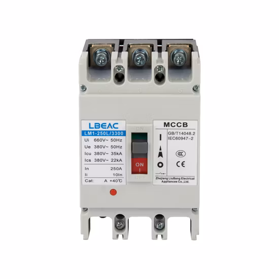 Disyuntor de caja moldeada MCCB Dam1-250 3p con certificación Asta Semko